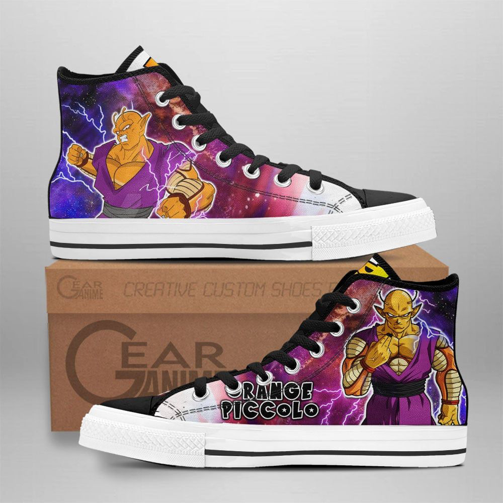 Orange Piccolo High Top Canvas Shoes Custom Dragon Ball Anime For Fans