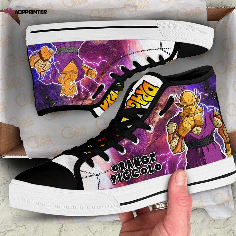 Orange Piccolo High Top Canvas Shoes Custom Dragon Ball Anime For Fans