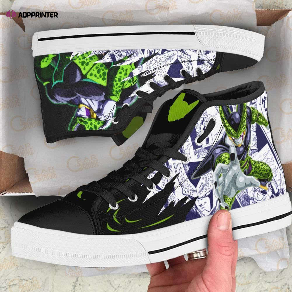 Perfect Cell High Top Canvas Shoes Custom Dragon Ball Anime For Fans