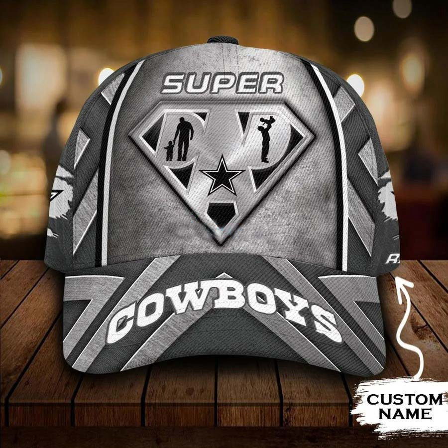 Personalized Dallas Cowboys Super Dad 3D Hat