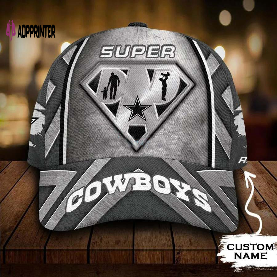 Personalized Dallas Cowboys Super Dad 3D Hat