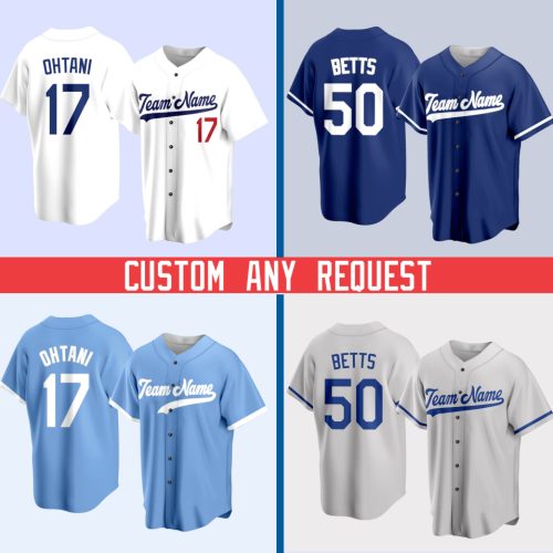 Personalized Name Ohtanii Baseball Jersey Custom Request Baseball Game Day Outfit For American Baseball Fan Lover Gift For Baseball Player