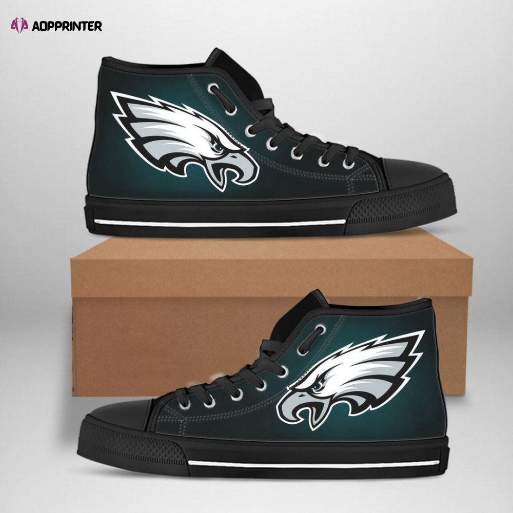 Philadelphia Eagles Nfl Football Custom Canvas High Top Shoes