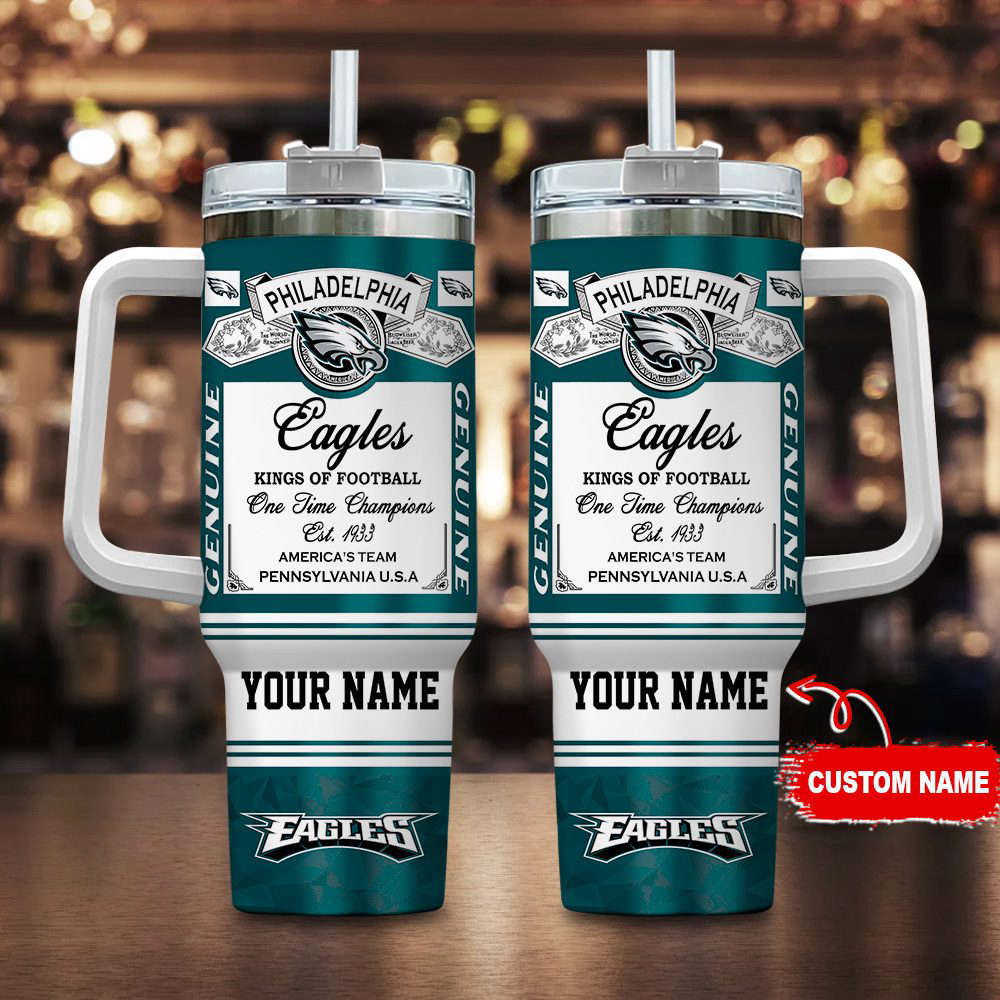 Philadelphia Eagles NFL Kings Of Football Personalized Stanley Tumbler 40oz