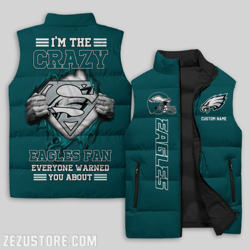 Philadelphia Eagles NFL Sleeveless Puffer Jacket Custom For Fans Gifts