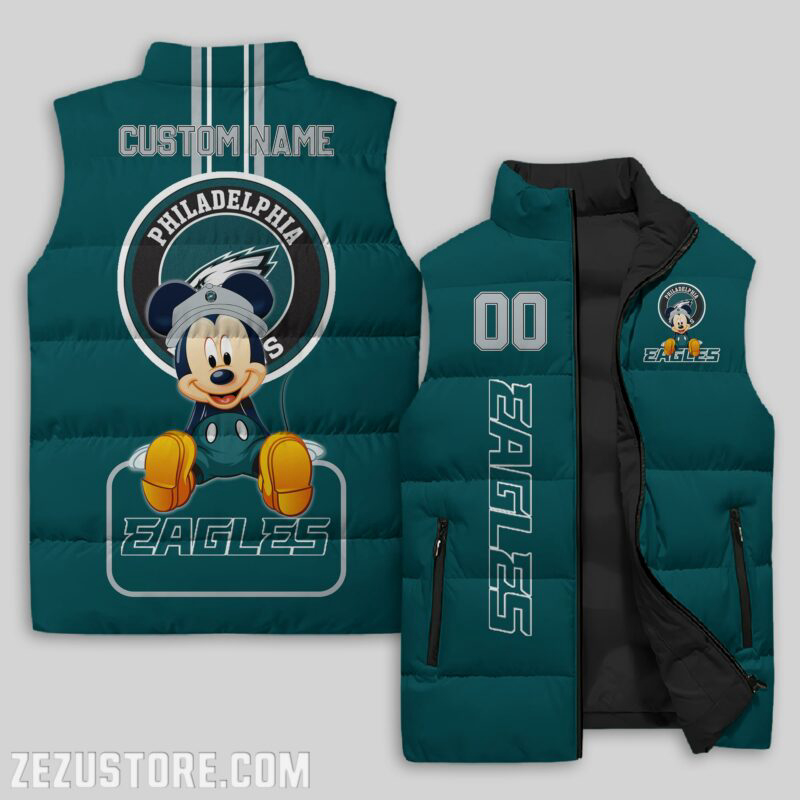 Philadelphia Eagles NFL Sleeveless Puffer Jacket Custom For Fans Gifts