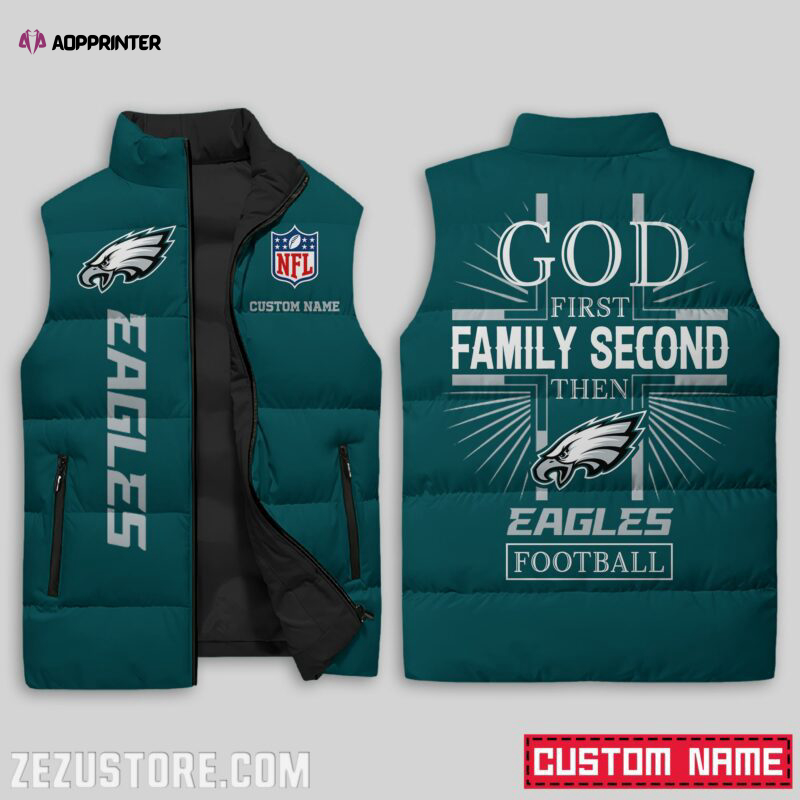 Philadelphia Eagles NFL Sleeveless Puffer Jacket Custom For Fans Gifts