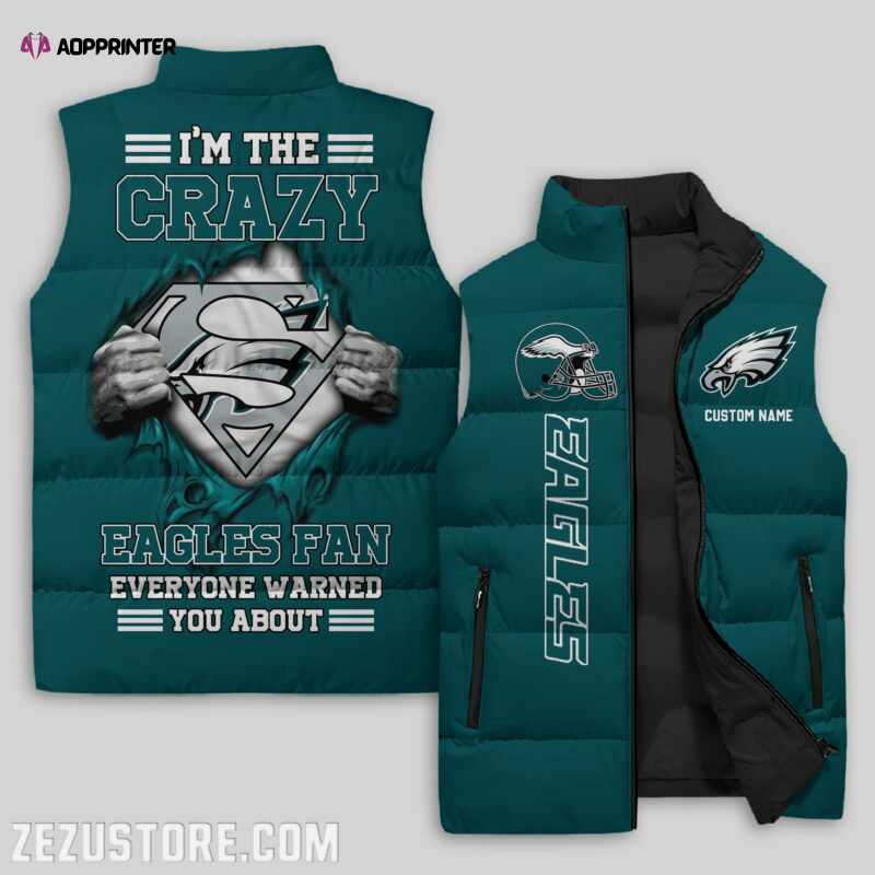 Philadelphia Eagles NFL Sleeveless Puffer Jacket Custom For Fans Gifts