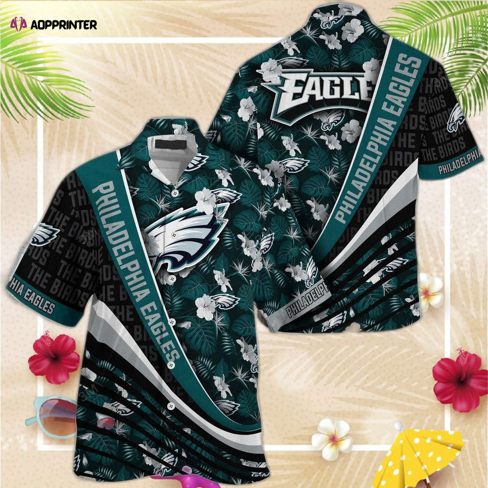 Philadelphia Eagles NFL Summer Hawaiian Shirt With Tropical Flower Pattern