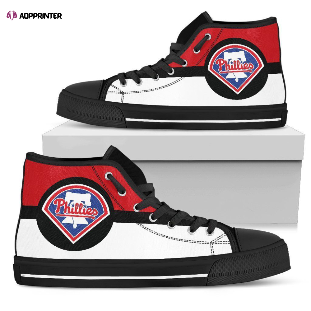 Philadelphia Phillies MLB Baseball Custom Canvas High Top Shoes