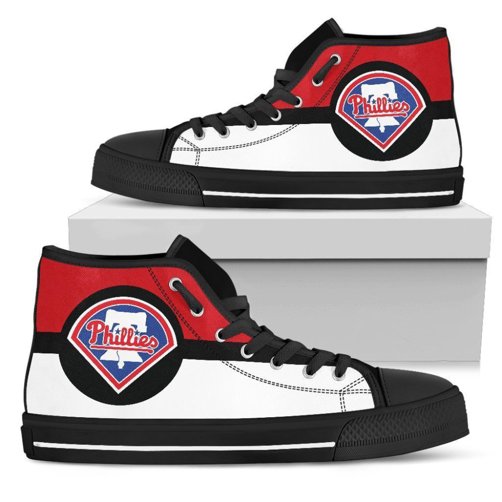 Philadelphia Phillies MLB Baseball Custom Canvas High Top Shoes
