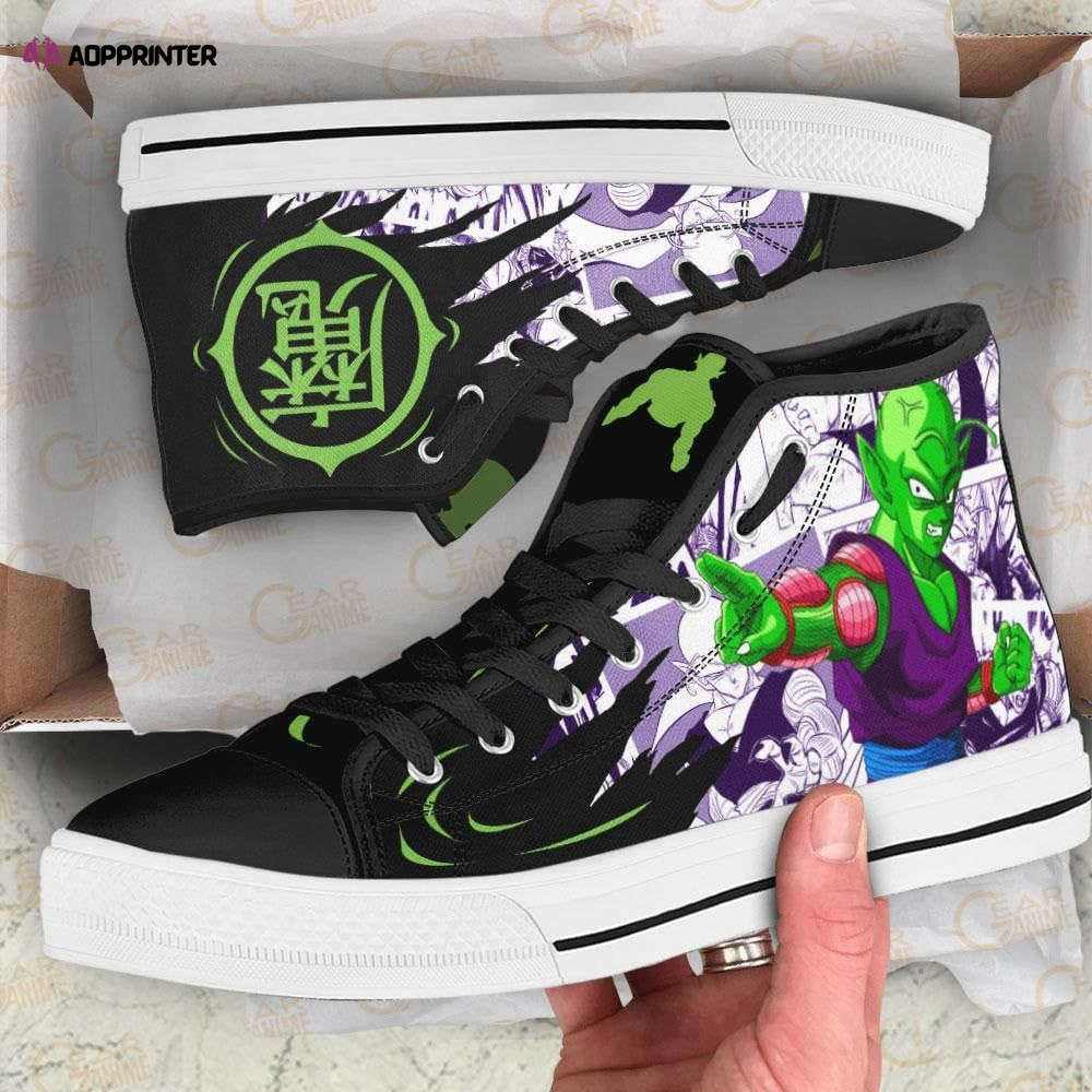 Piccolo High Emblem High Top Canvas Shoes Custom Dragon Ball Anime For Fans