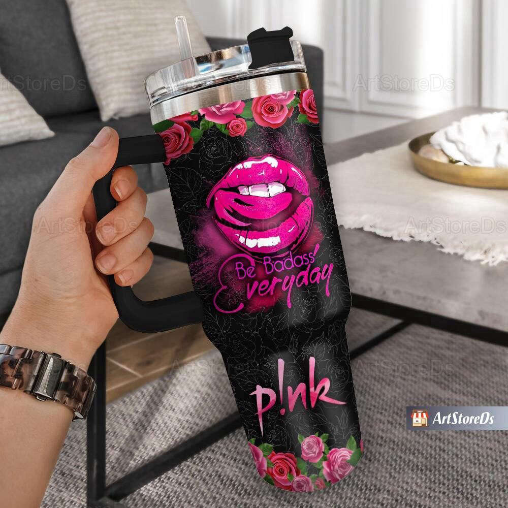 Pink P!nk Tumbler 40oz: Singer Coffee On Tour Custom Insulated – Concert Stainless Tumbler