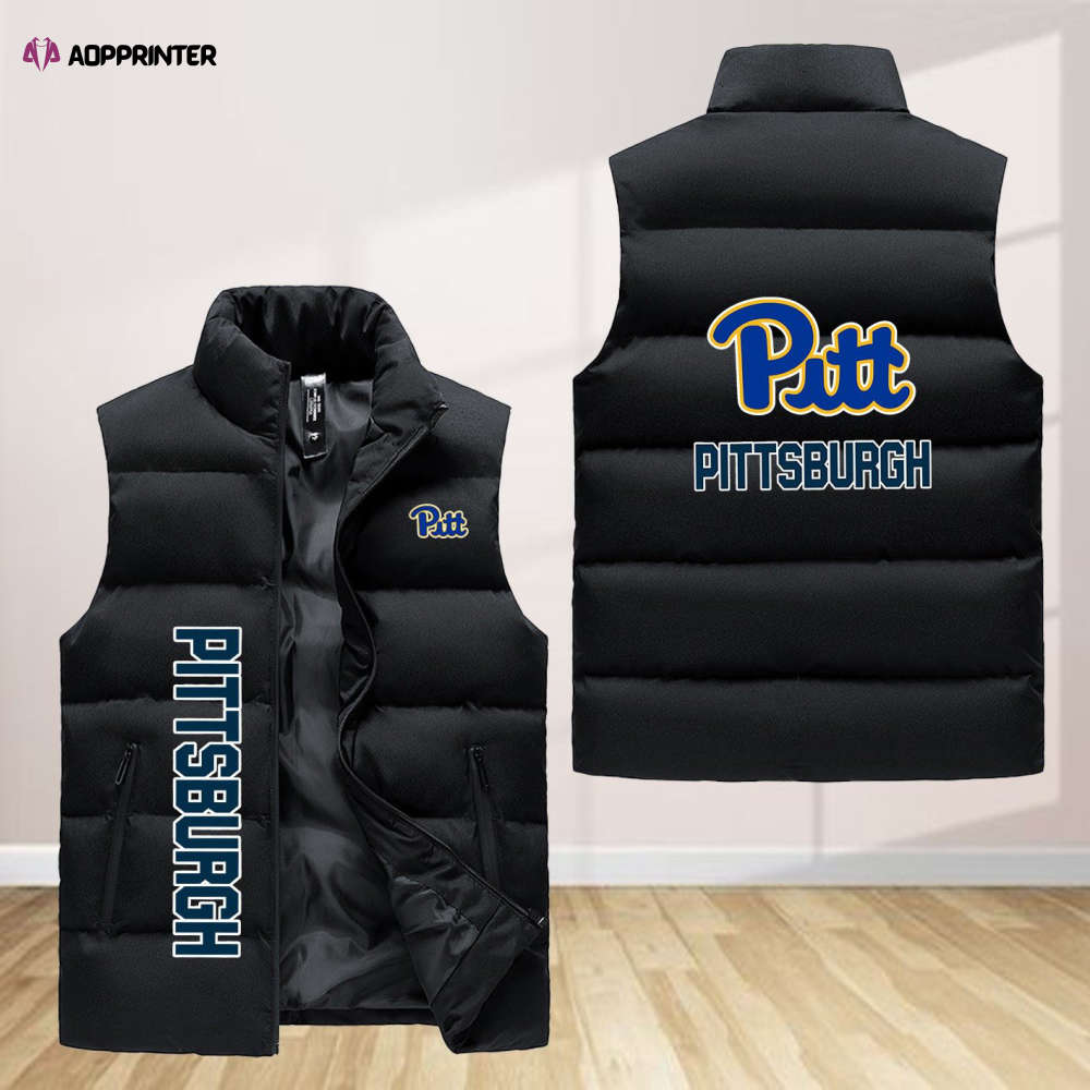 Pittsburgh Panthers Sleeveless Puffer Jacket Custom For Fans Gifts