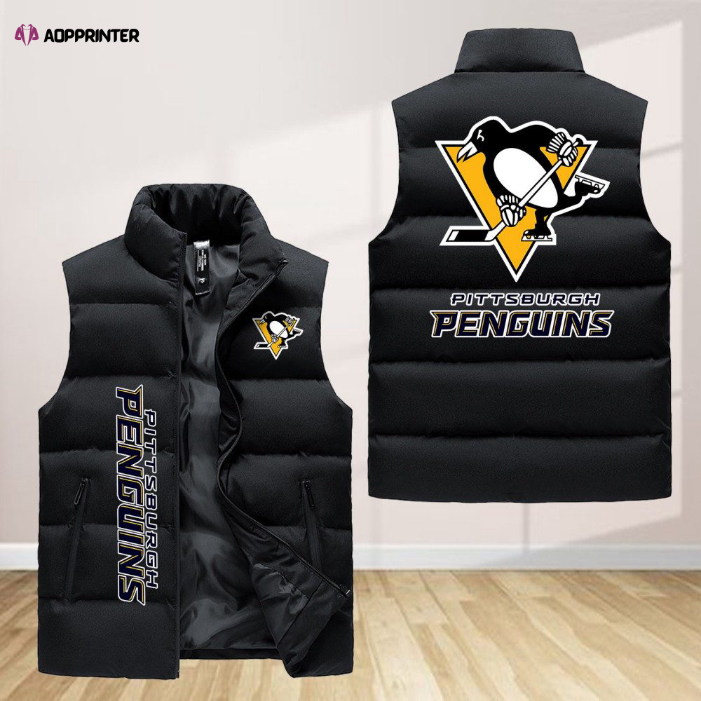 Pittsburgh Penguins Sleeveless Puffer Jacket Custom For Fans Gifts