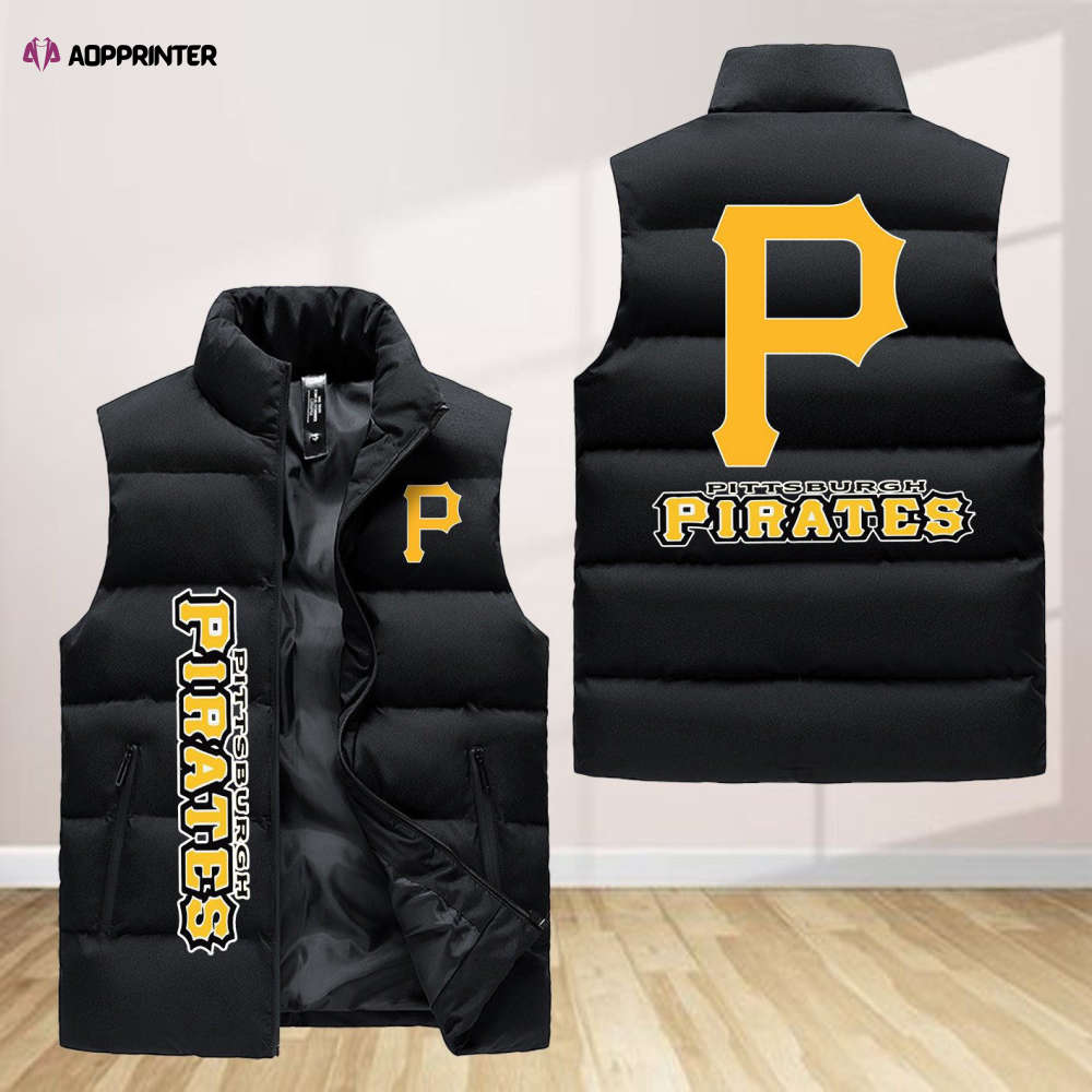 Pittsburgh Pirates Sleeveless Puffer Jacket Custom For Fans Gifts