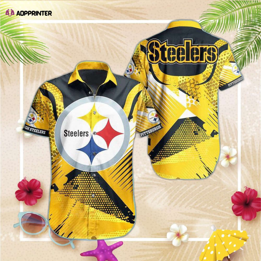 Pittsburgh Steelers NFL Hawaiian Shirt, Short Sleeve Button Down Shirt Perfect Gift For Big Fans