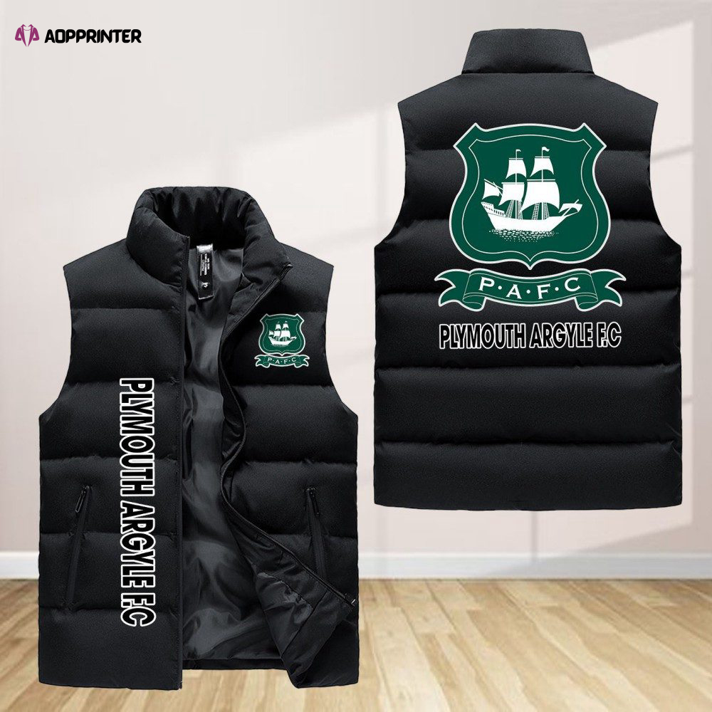 Plymouth Argyle F.C Sleeveless Puffer Jacket Custom For Fans Gifts