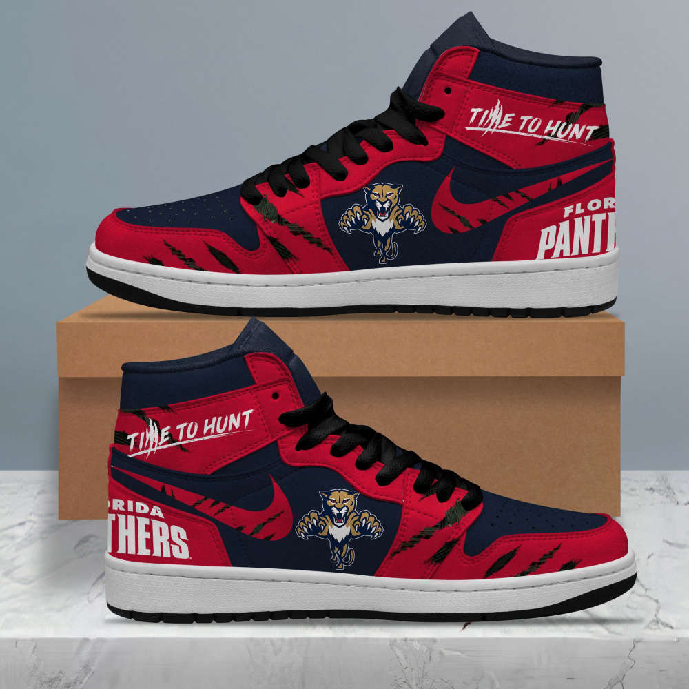 Premium Florida Panthers Shoes Air Jordan 1 Sneakers High Top For Fans