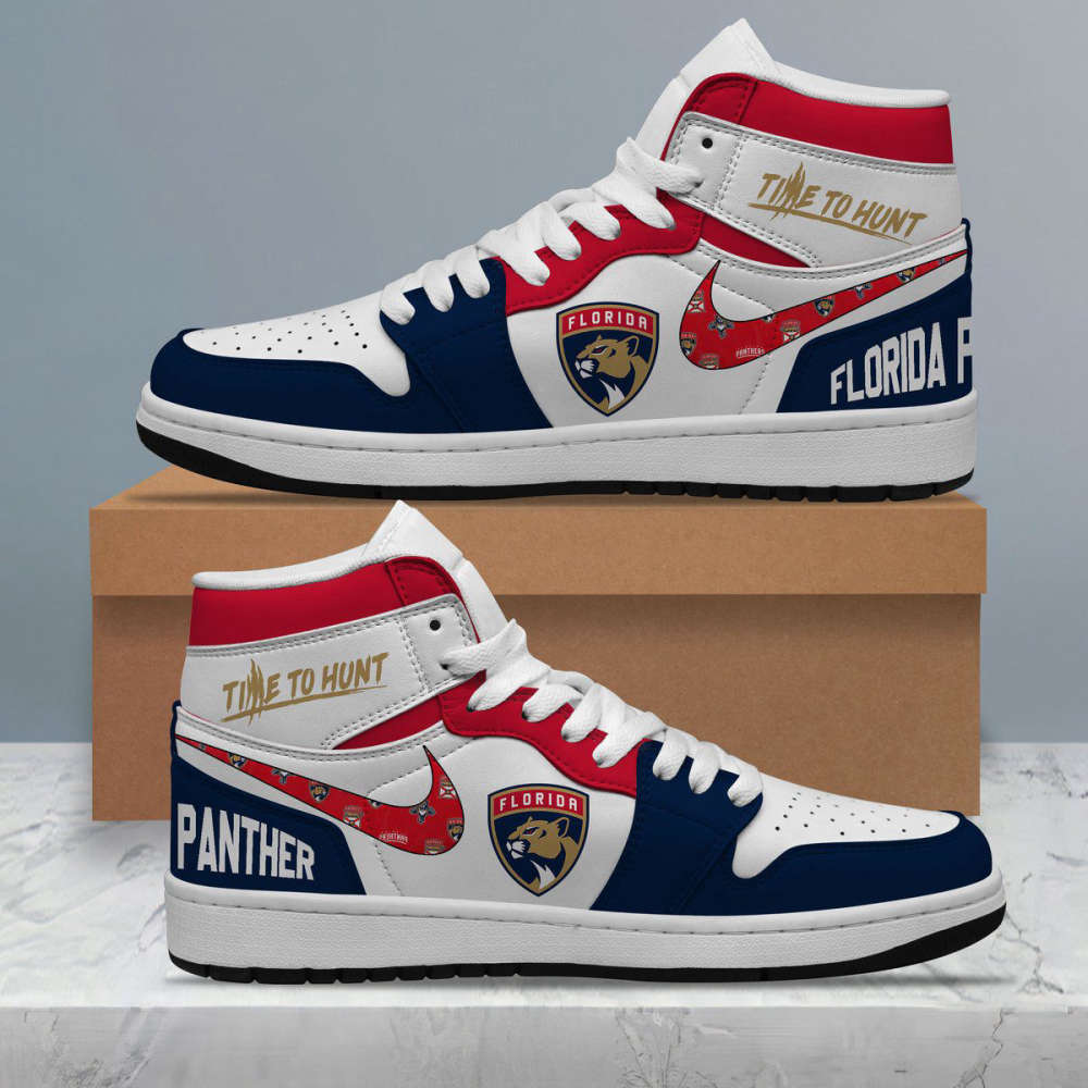 Premium Florida Panthers Shoes Air Jordan 1 Sneakers High Top For Fans