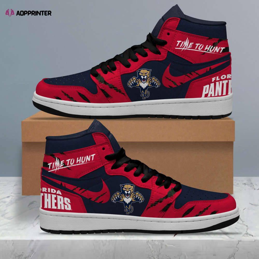 Premium Florida Panthers Shoes Air Jordan 1 Sneakers High Top For Fans