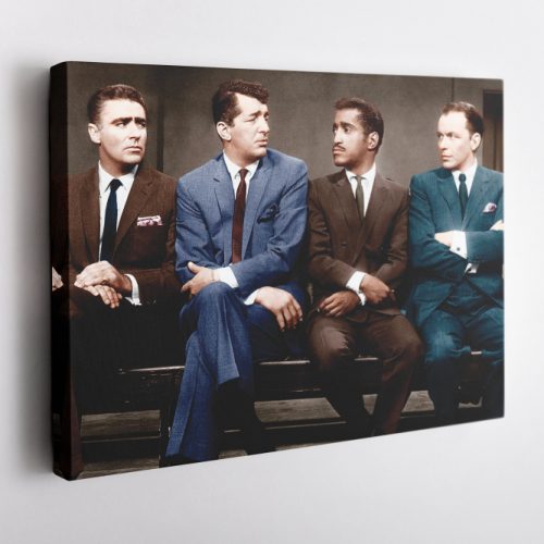 Rat Pack Music Band Dean Martin, Sammy Davis Jr Canvas Unique Design Wall Art Print Hand Made Ready to Hang Custom Design