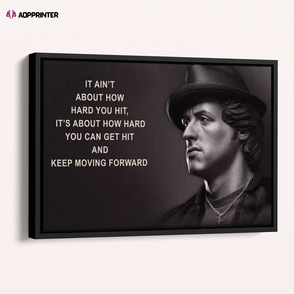 Rocky Balboa Poster Motivational Quote Canvas Wall Art Home Decor Framed Poster Man Cave Gift