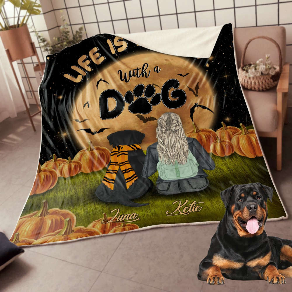 Rottweiler – Life is better with a dog blanket DD