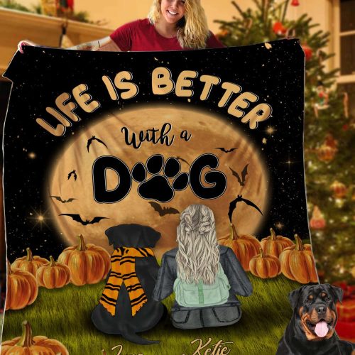 Rottweiler – Life is better with a dog blanket DD