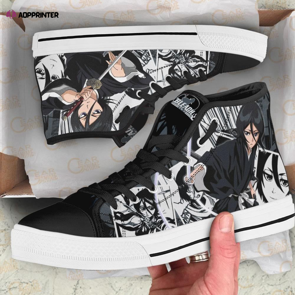 Rukia Kuchiki High Top Shoes Custom Bleach Anime For Fans