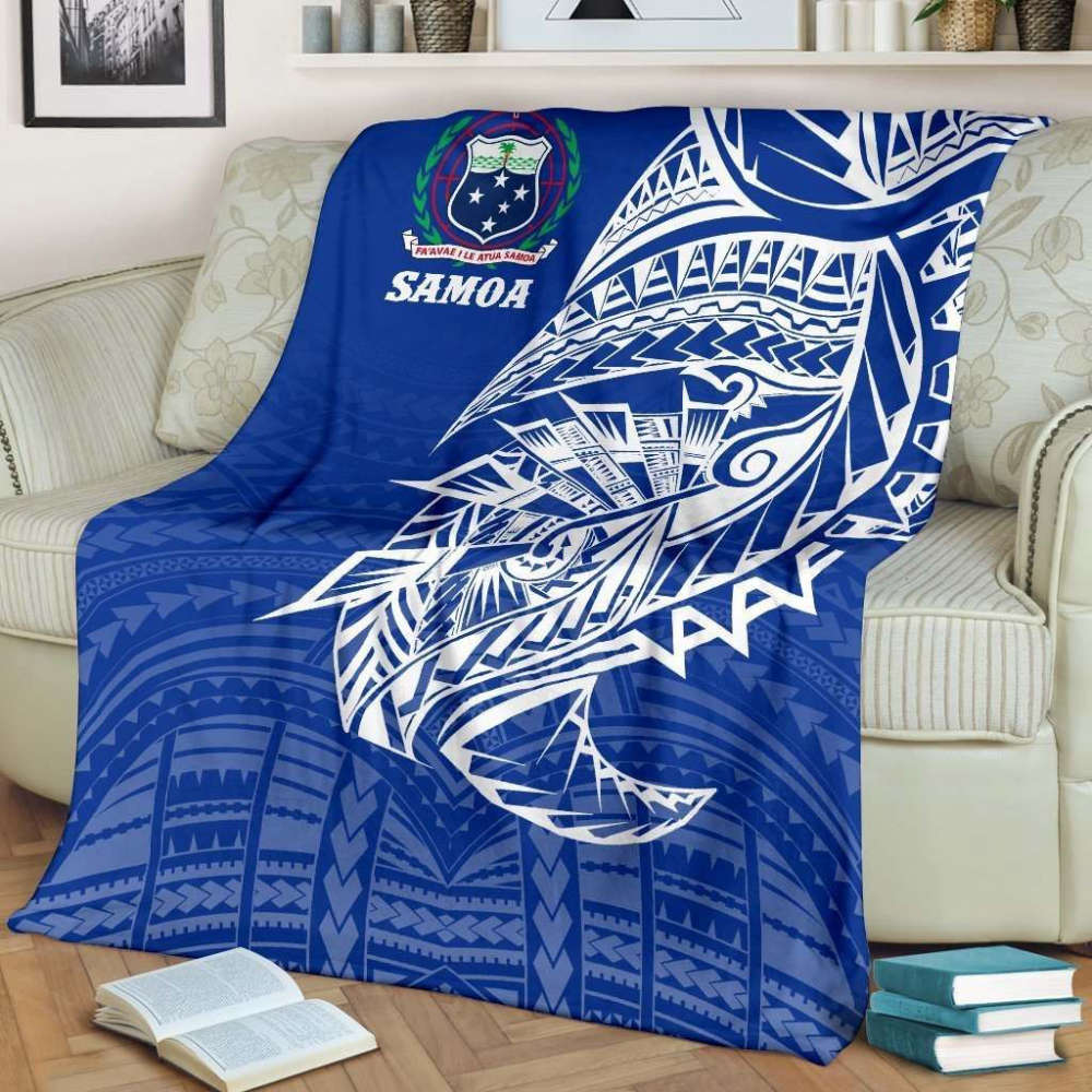 Samoa Tattoo Premium Blanket Rugby Style K4