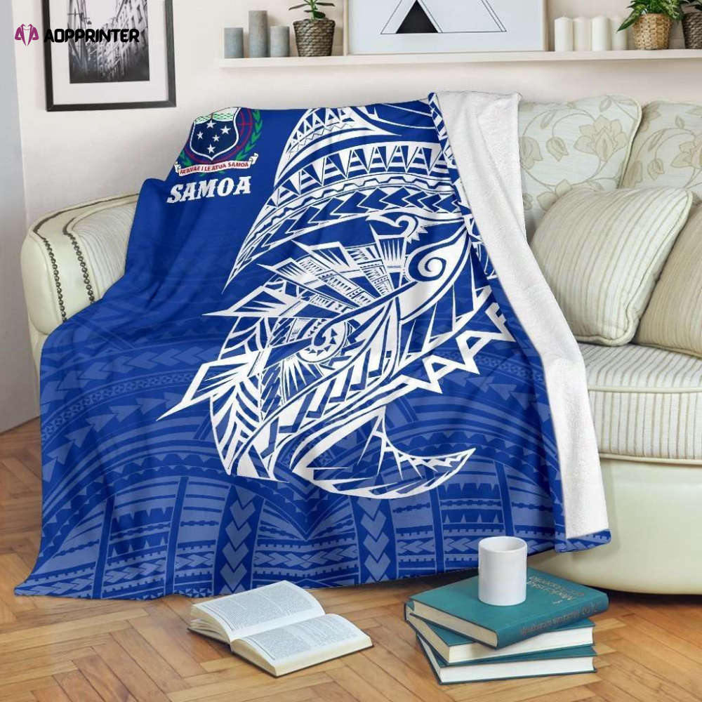 Samoa Tattoo Premium Blanket Rugby Style K4