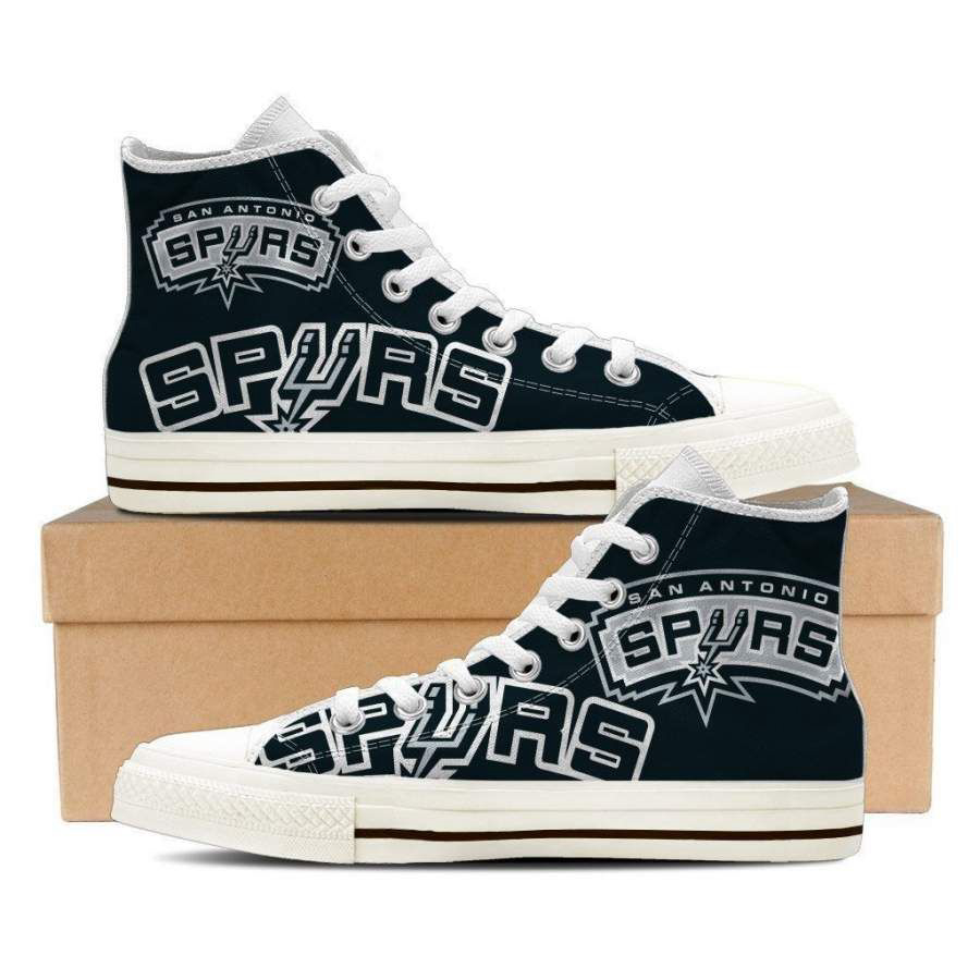 San Antonio Spurs Custom Canvas High Top Shoes