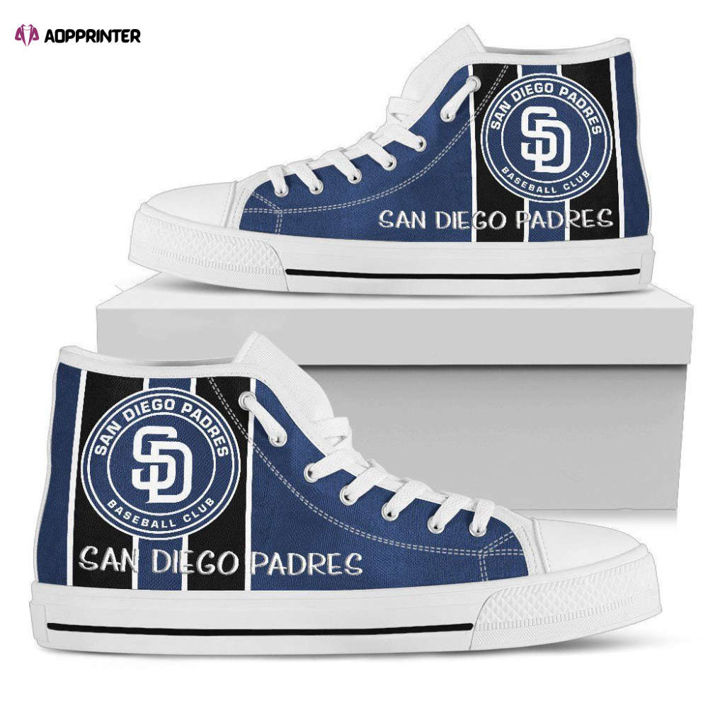 San Diego Padres MLB Baseball Custom Canvas High Top Shoes HT1093