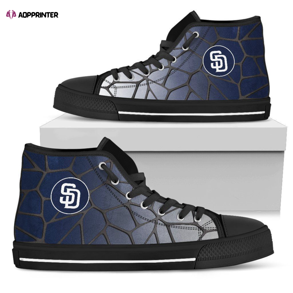 San Diego Padres MLB Baseball Custom Canvas High Top Shoes HT1148