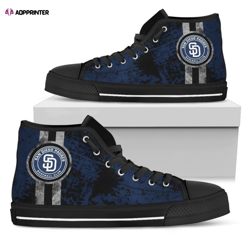 San Diego Padres MLB Baseball Custom Canvas High Top Shoes