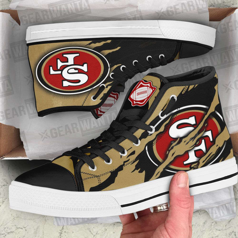 San Francisco 49ers High Top Shoes Custom For Fans