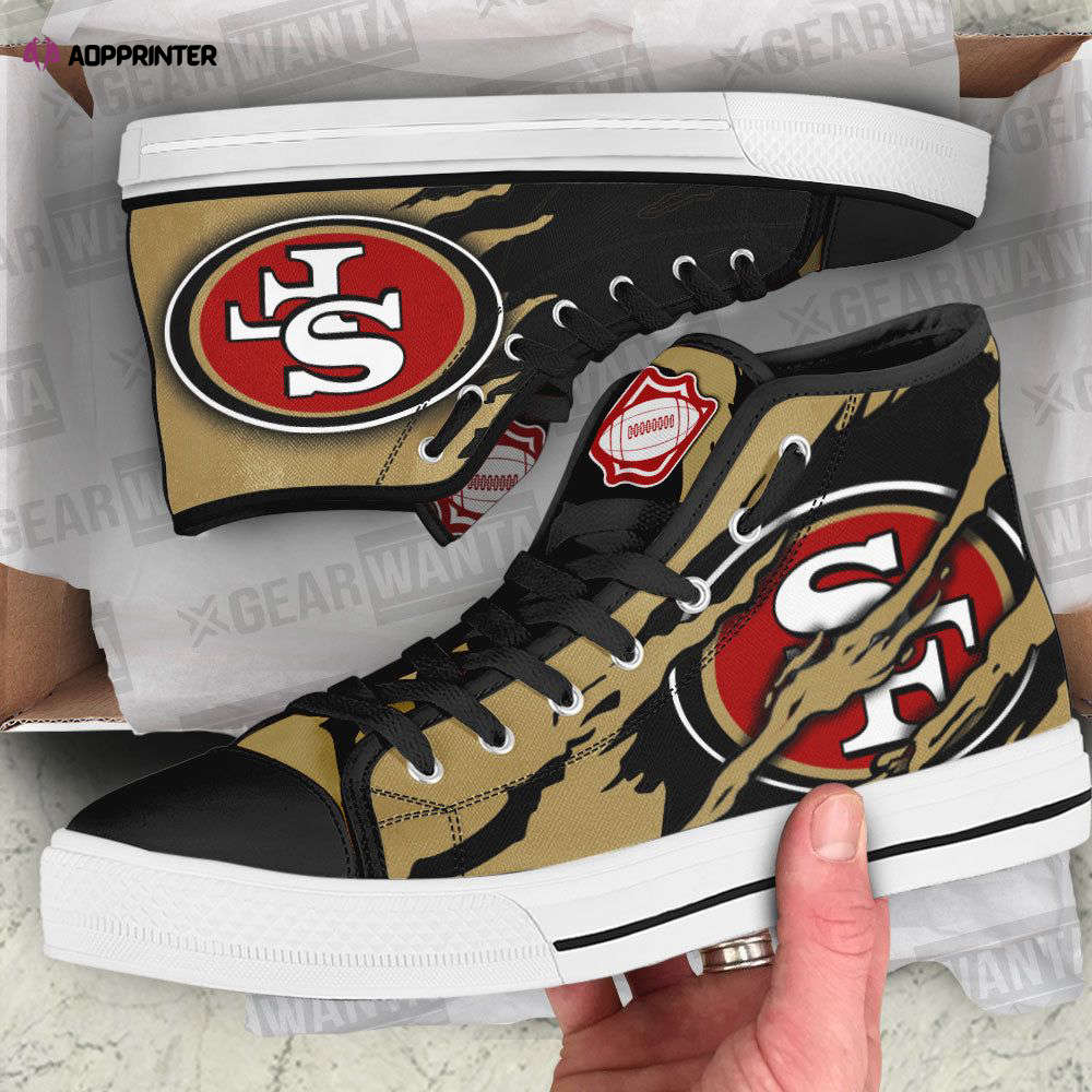 San Francisco 49ers High Top Shoes Custom For Fans