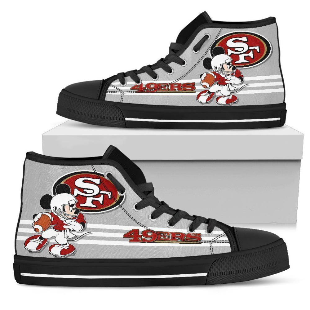 San Francisco 49ers High Top Shoes Custom Mickey For Fans