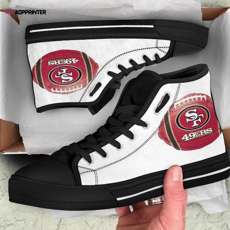 San Francisco 49ers NFL Custom Canvas High Top Shoes HT1138