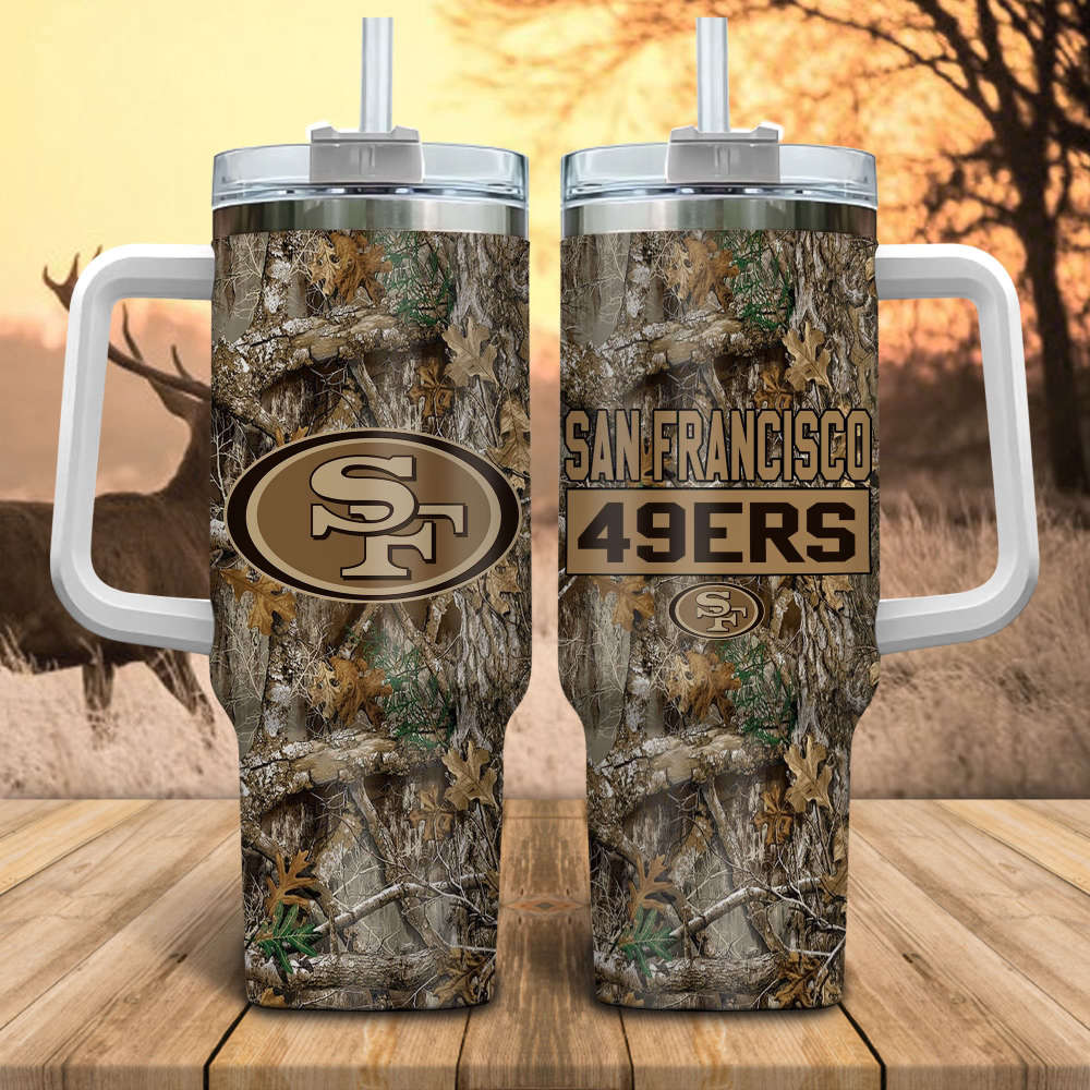 San Francisco 49ers NFL Hunting Tumbler Stanley Tumbler 40oz