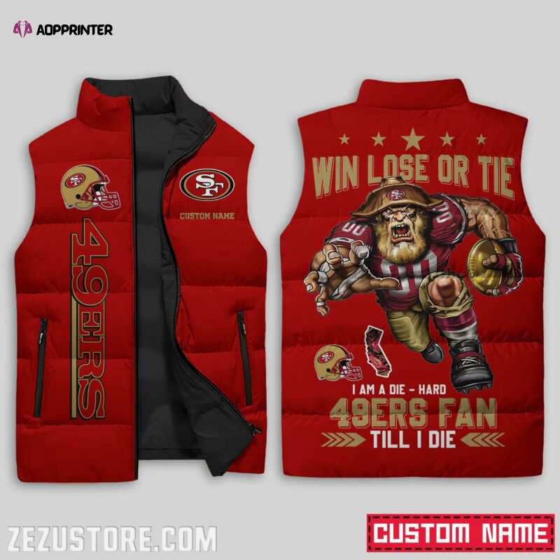 San Francisco 49ers NFL Sleeveless Puffer Jacket Custom For Fans Gifts