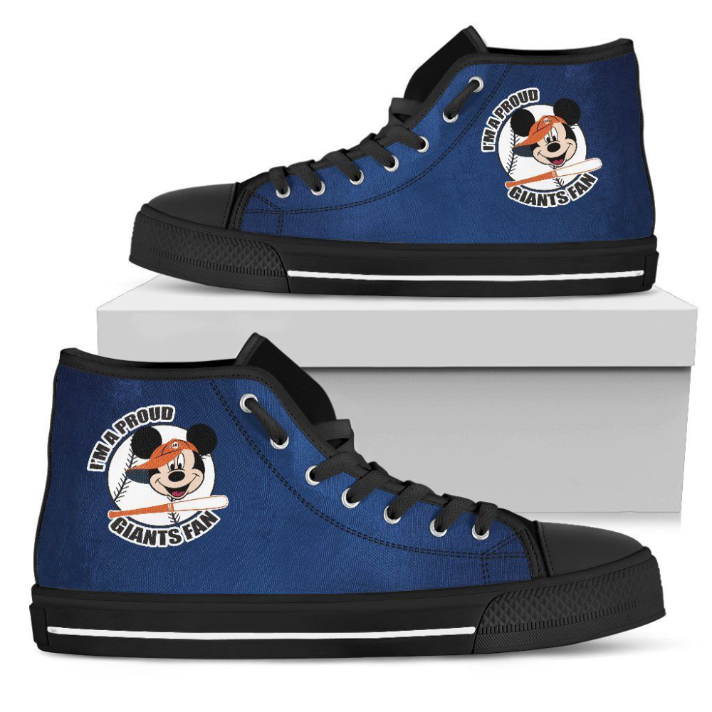 San Francisco Giants Mickey Mouse MLB Custom Canvas High Top Shoes