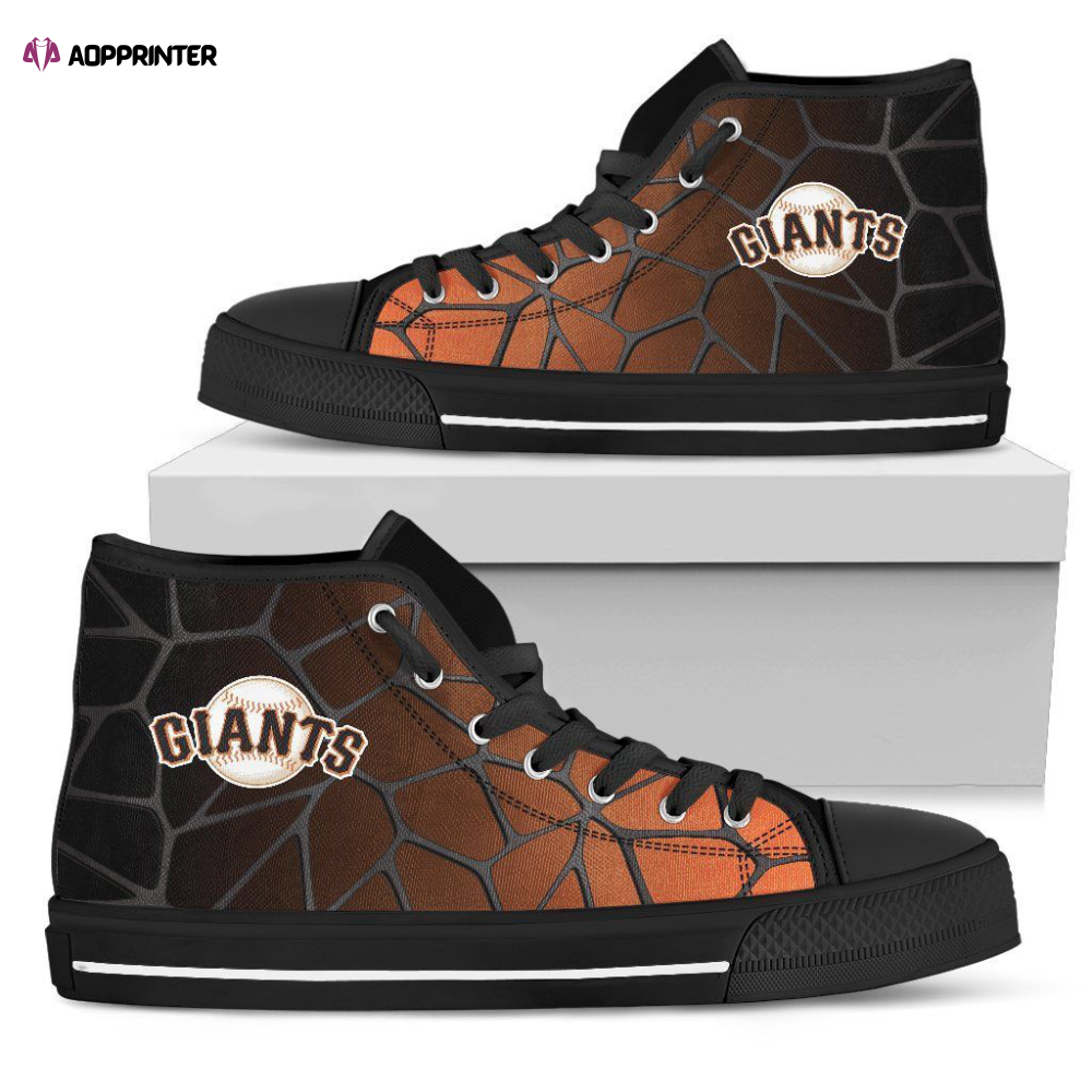 San Francisco Giants MLB Baseball Custom Canvas High Top Shoes