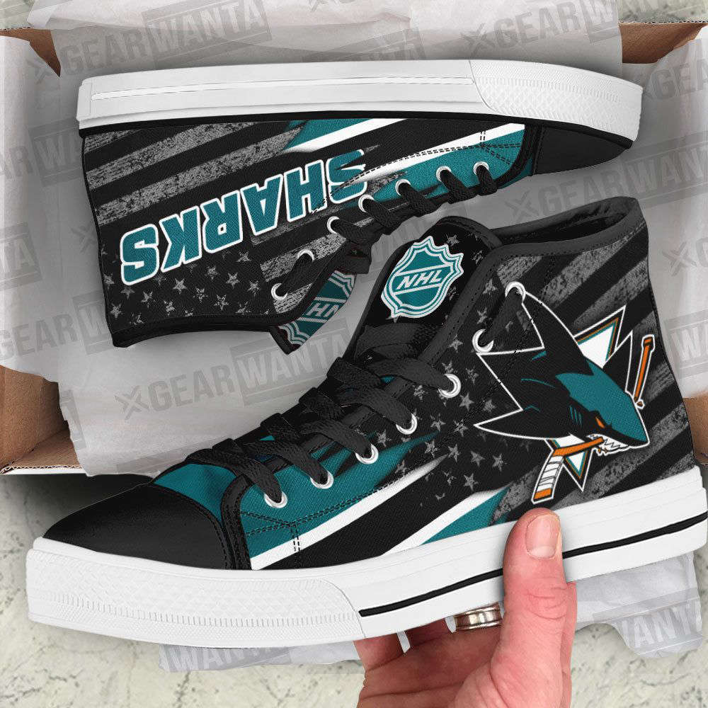 San Jose Sharks High Top Shoes Custom For Fans