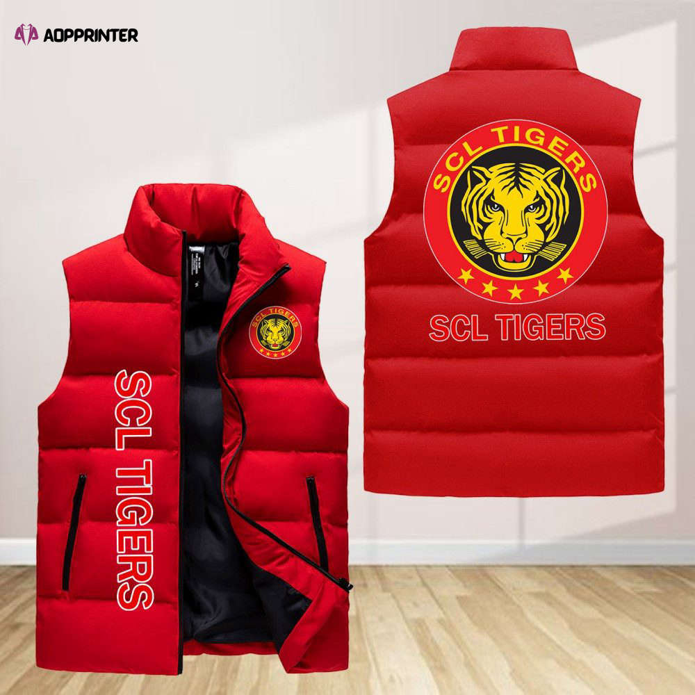 Scl Tigers Sleeveless Puffer Jacket Custom For Fans Gifts