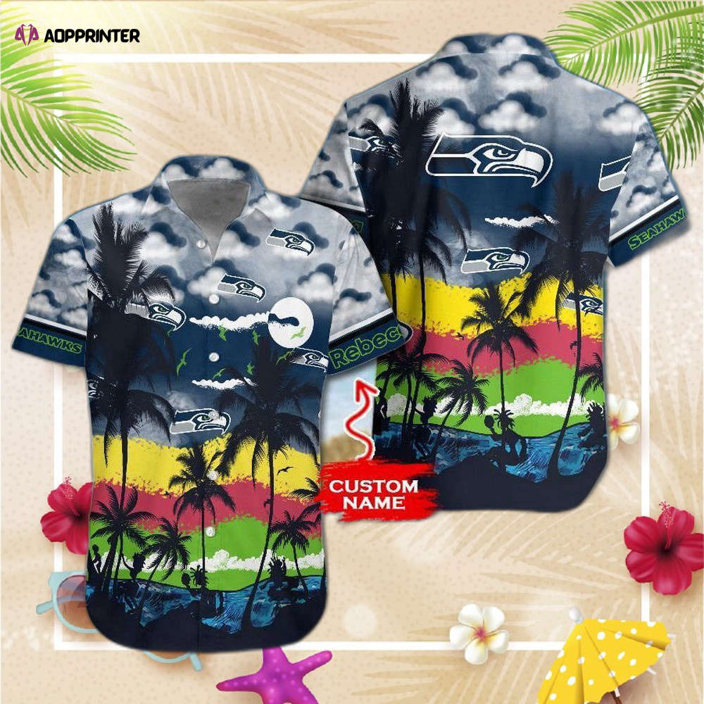 Seattle Seahawks Coconut Trees NFL Gift For Fan Hawaiian