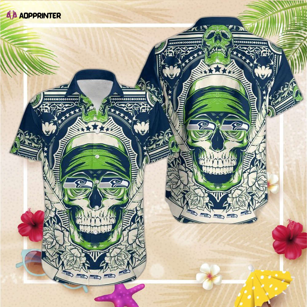 Seattle Seahawks Skull NFL Gift For Fan Hawaii Shirt  Summer