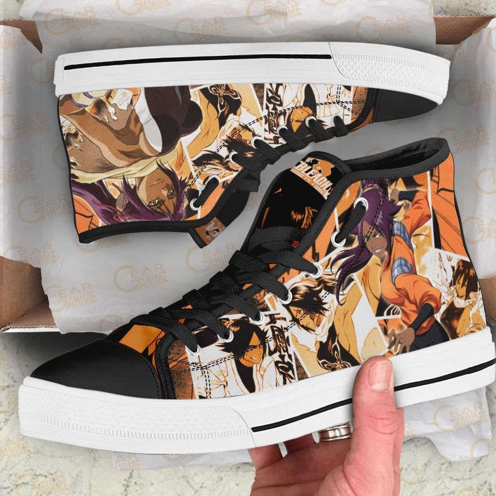 Shihouin Yoruichi High Top Shoes Custom Bleach Anime For Fans