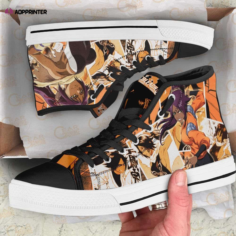 Shihouin Yoruichi High Top Shoes Custom Bleach Anime For Fans